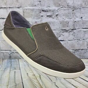 Olukai Nohea Mesh Slip-On Shoes Men 11.5 Brown Loafers Comfort 10188-13AP Casual